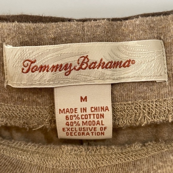 [m/l] Tommy Bahama Men’s Matching Muted Golden Yellow Pajama Set Lightweight - Picture 7 of 14